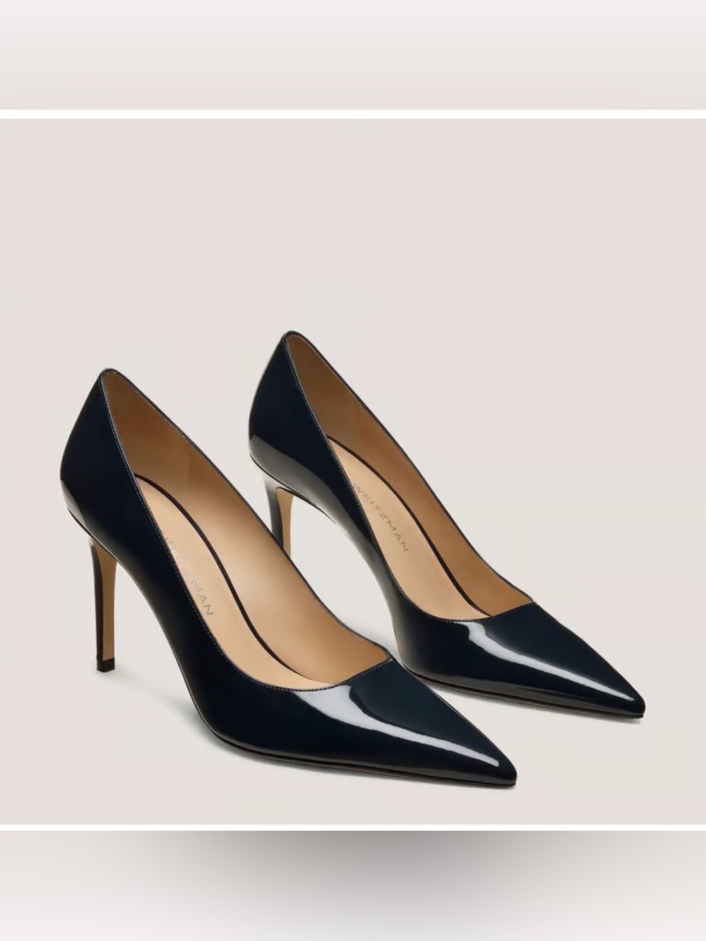Stuart Weitzman Power Pump 85 (Dark Navy Blue Patent) Size 6 💙